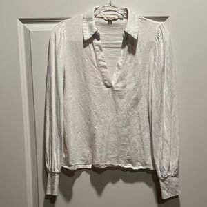 Boden Collared Classic White Blouse